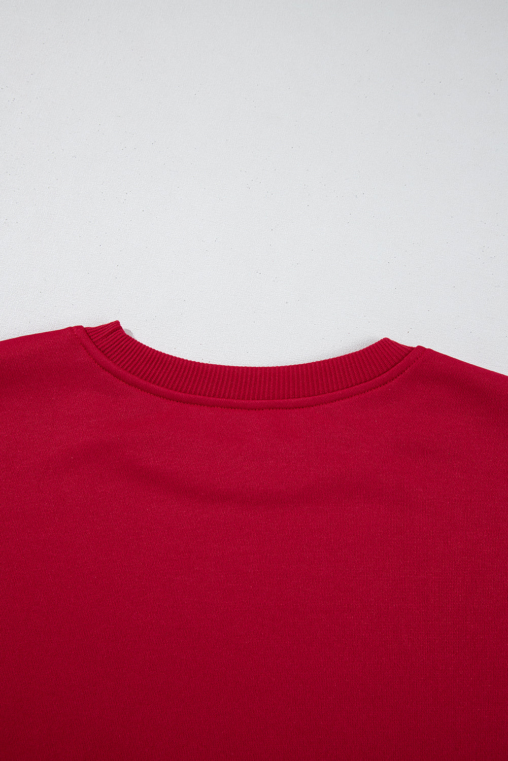 Fiery Red Sweet Bowknot Round Neck Sweatshirt