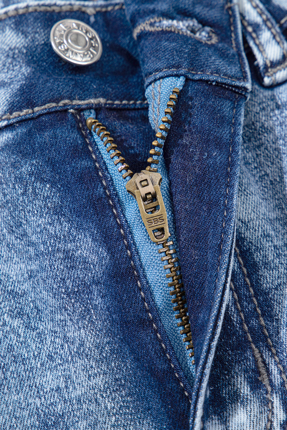 Ashleigh Blue Mineral Wash Distressed Wide Leg Jeans