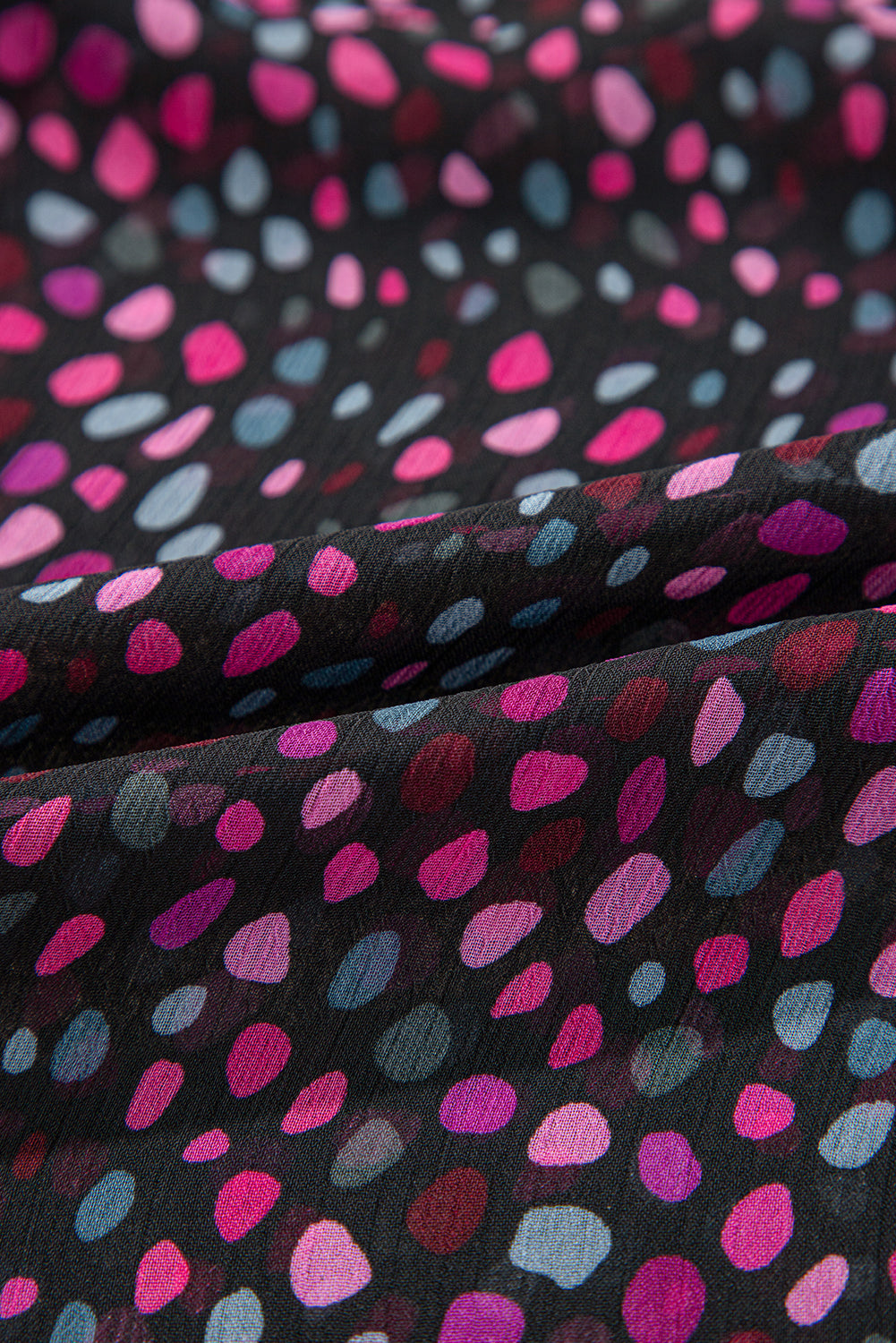 Grape Wine Polka Dot Print Buttoned Shirt