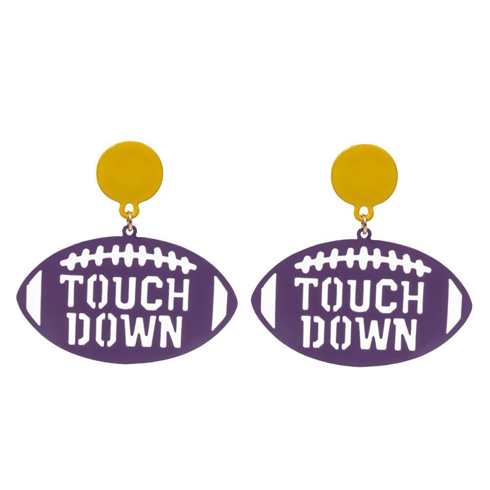 Touch Down Metal Earrings