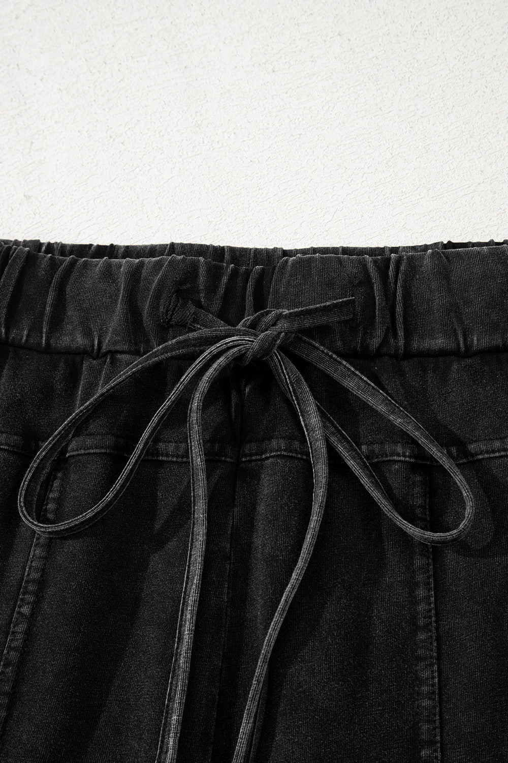 Bonbon Mineral Wash Exposed Seam Wide Leg Cargo Pants