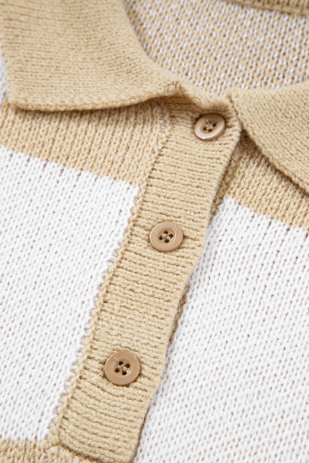 Checker Grid Polo Sweater