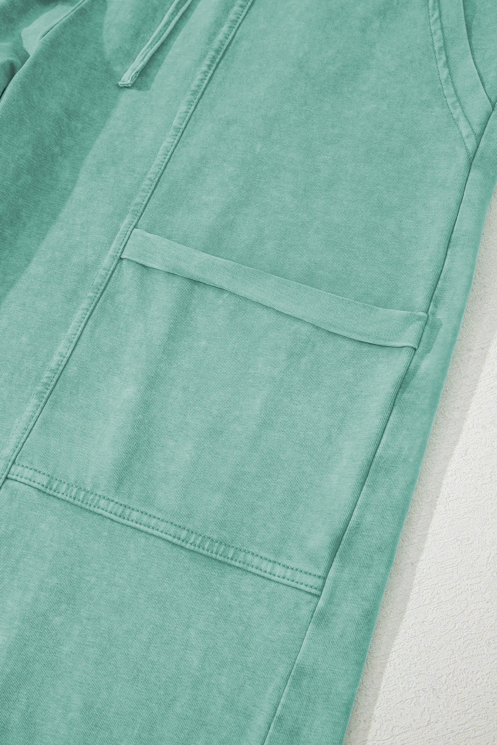 Bonbon Mineral Wash Exposed Seam Wide Leg Cargo Pants