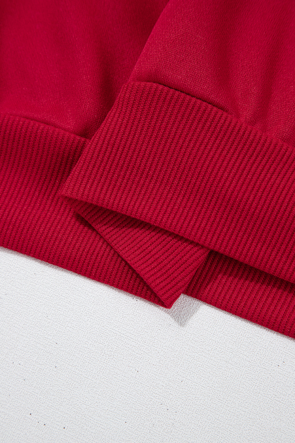 Fiery Red Sweet Bowknot Round Neck Sweatshirt