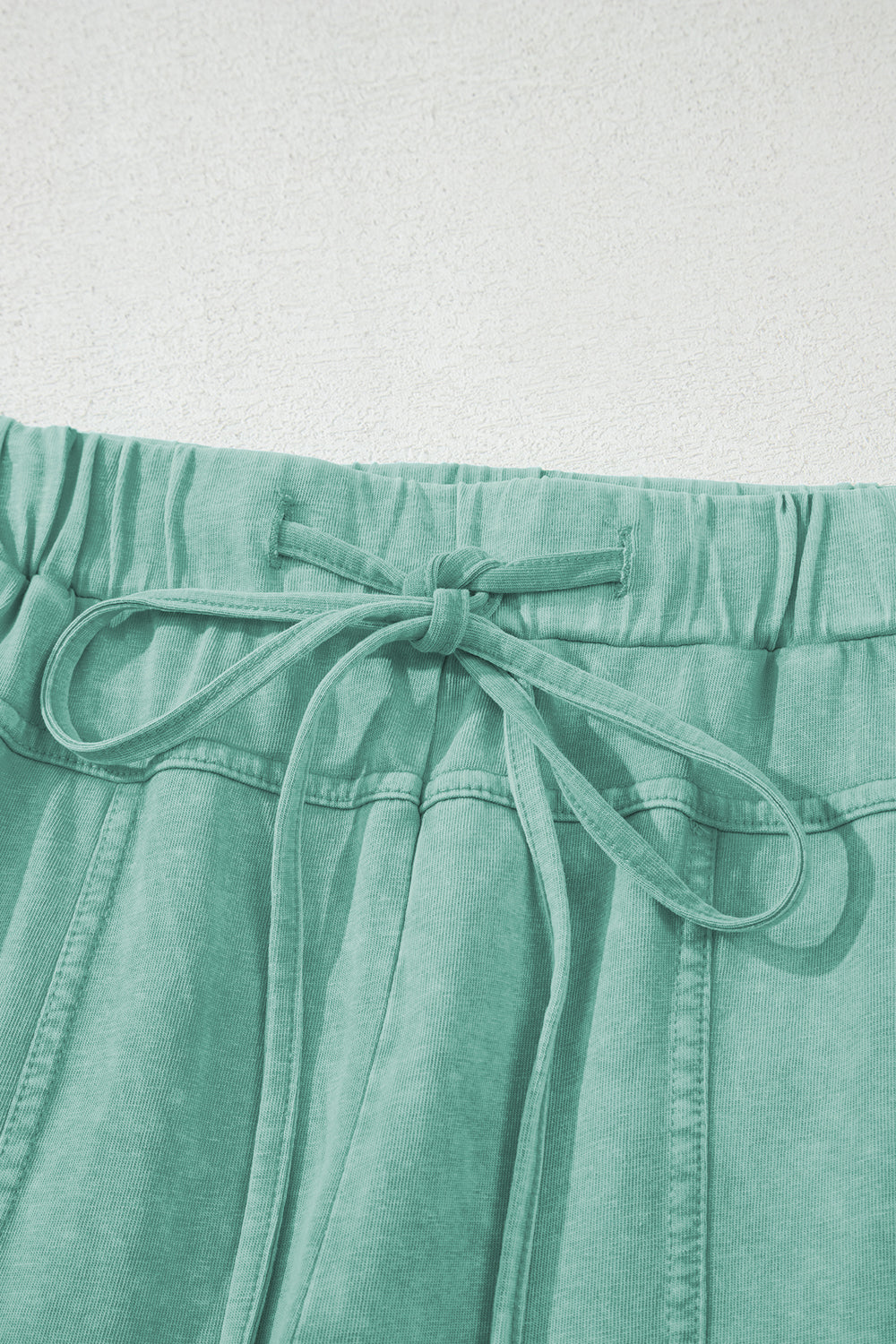 Bonbon Mineral Wash Exposed Seam Wide Leg Cargo Pants