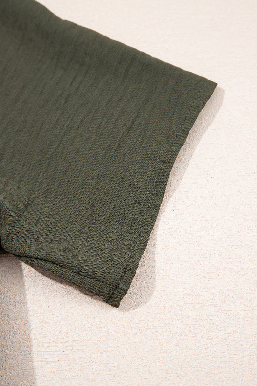 Moss Green Half Button Belted Utility Short Sleeve Jumpsuit