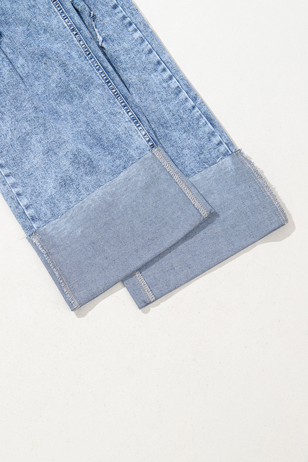 Ashleigh Blue Mineral Wash Distressed Wide Leg Jeans