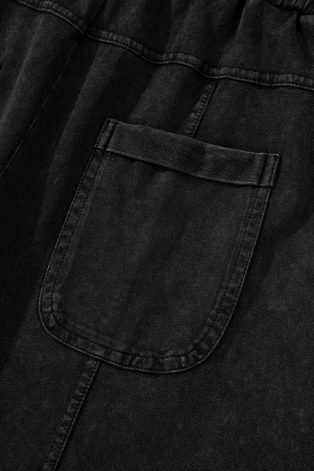 Bonbon Mineral Wash Exposed Seam Wide Leg Cargo Pants