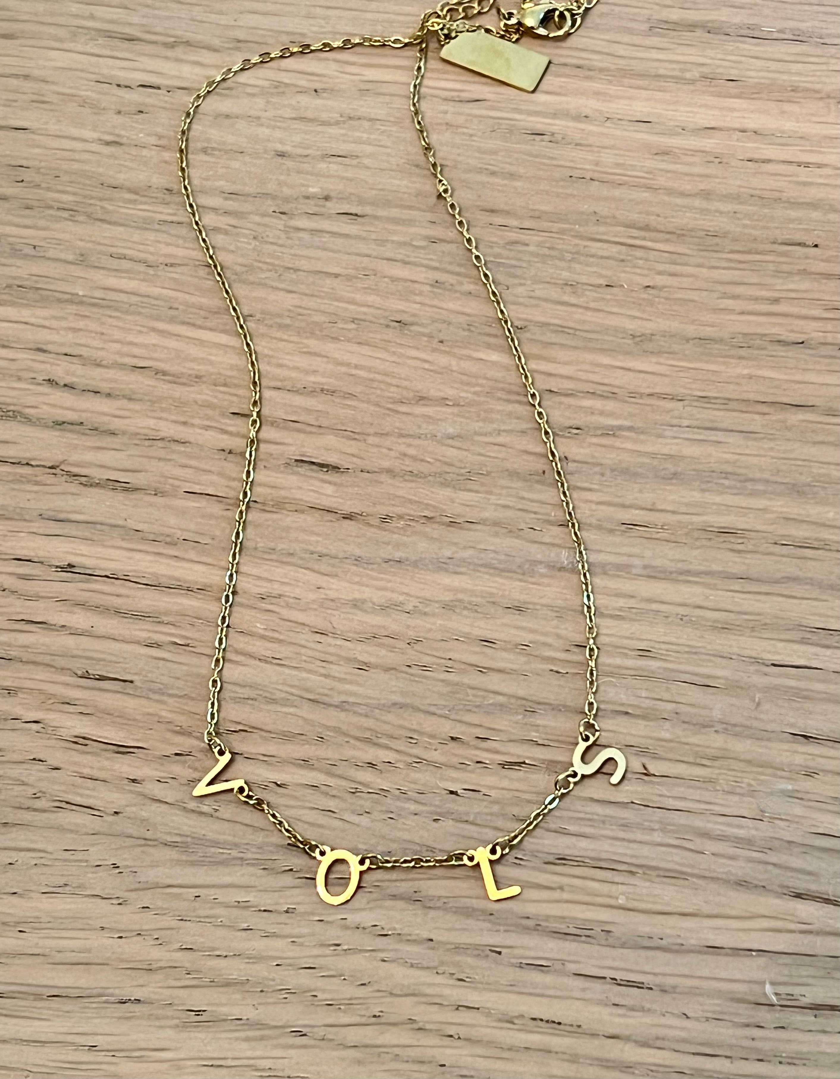 VOLS Charm Necklace Gold VOLS Dangle Layer Necklace 