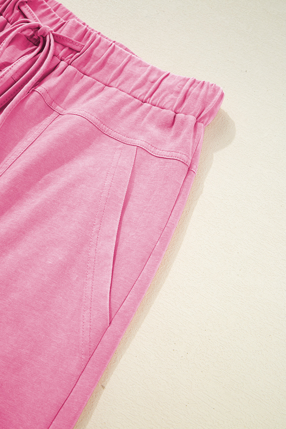 Bonbon Mineral Wash Exposed Seam Wide Leg Cargo Pants