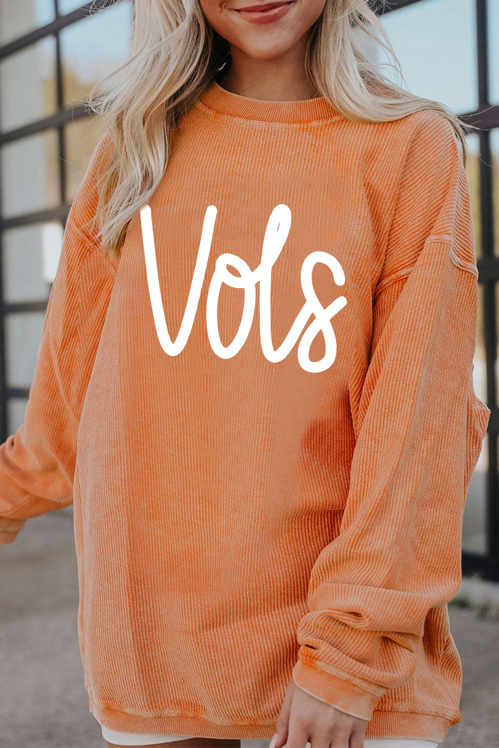 Orange Vols Ribbed Oversized Sweatshirt