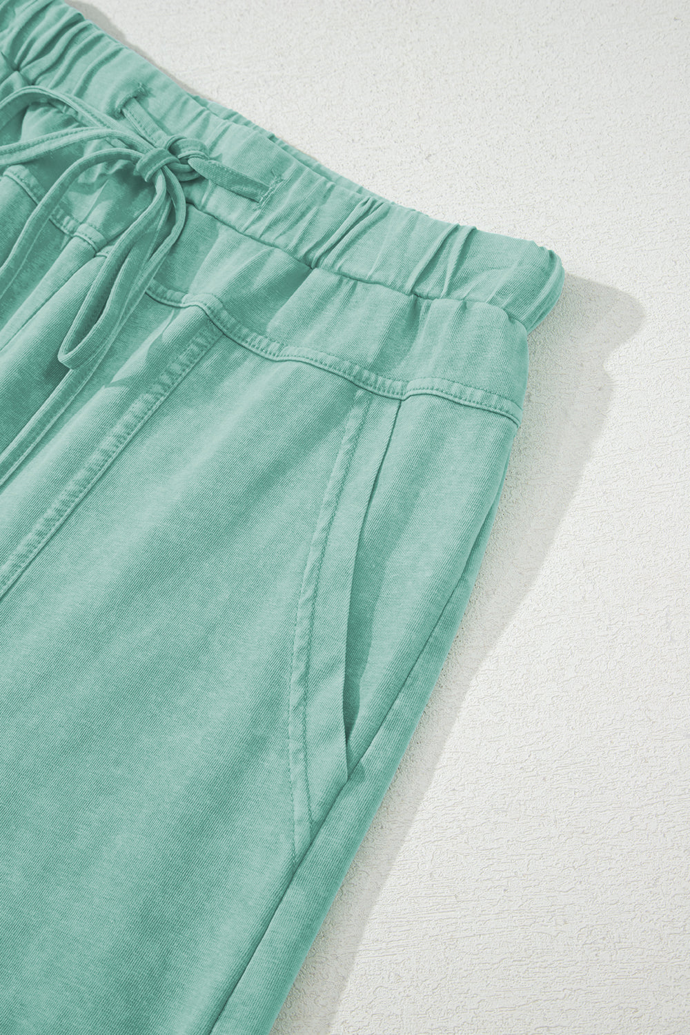 Bonbon Mineral Wash Exposed Seam Wide Leg Cargo Pants
