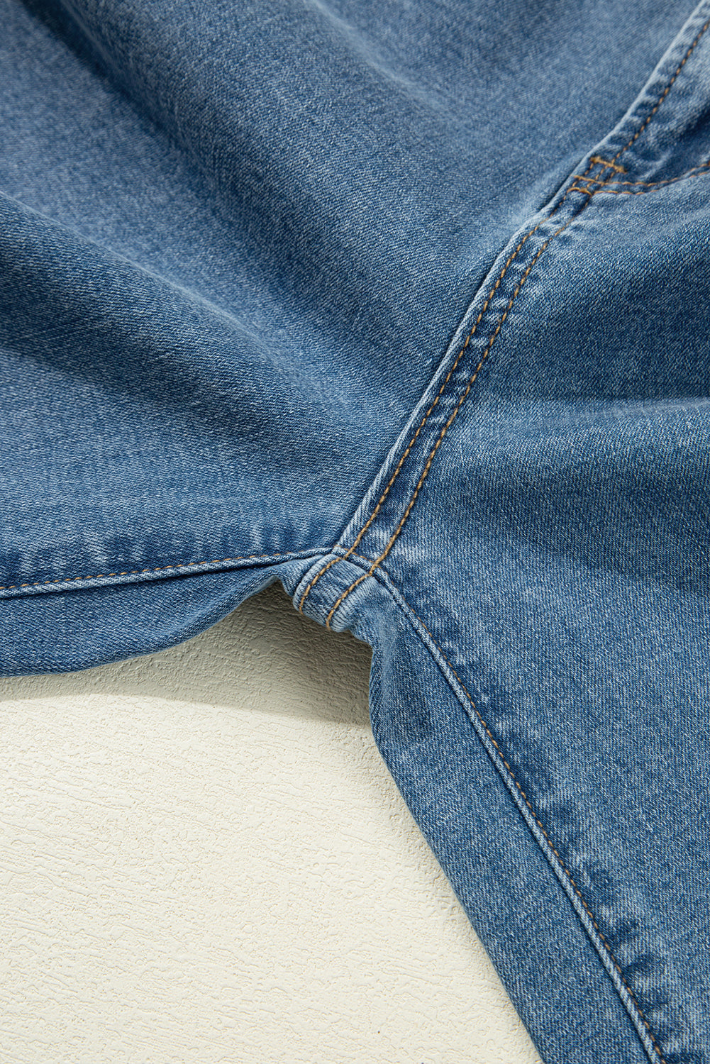 Dusk Blue Medium Wash Drawstring Waist Wide Leg Jeans