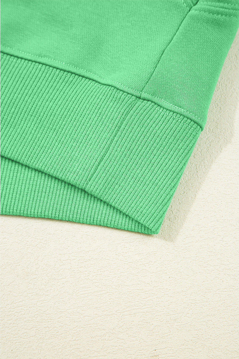 Bright Green Drop Shoulder Crop Pullover Drawstring Wide Leg Pants Set