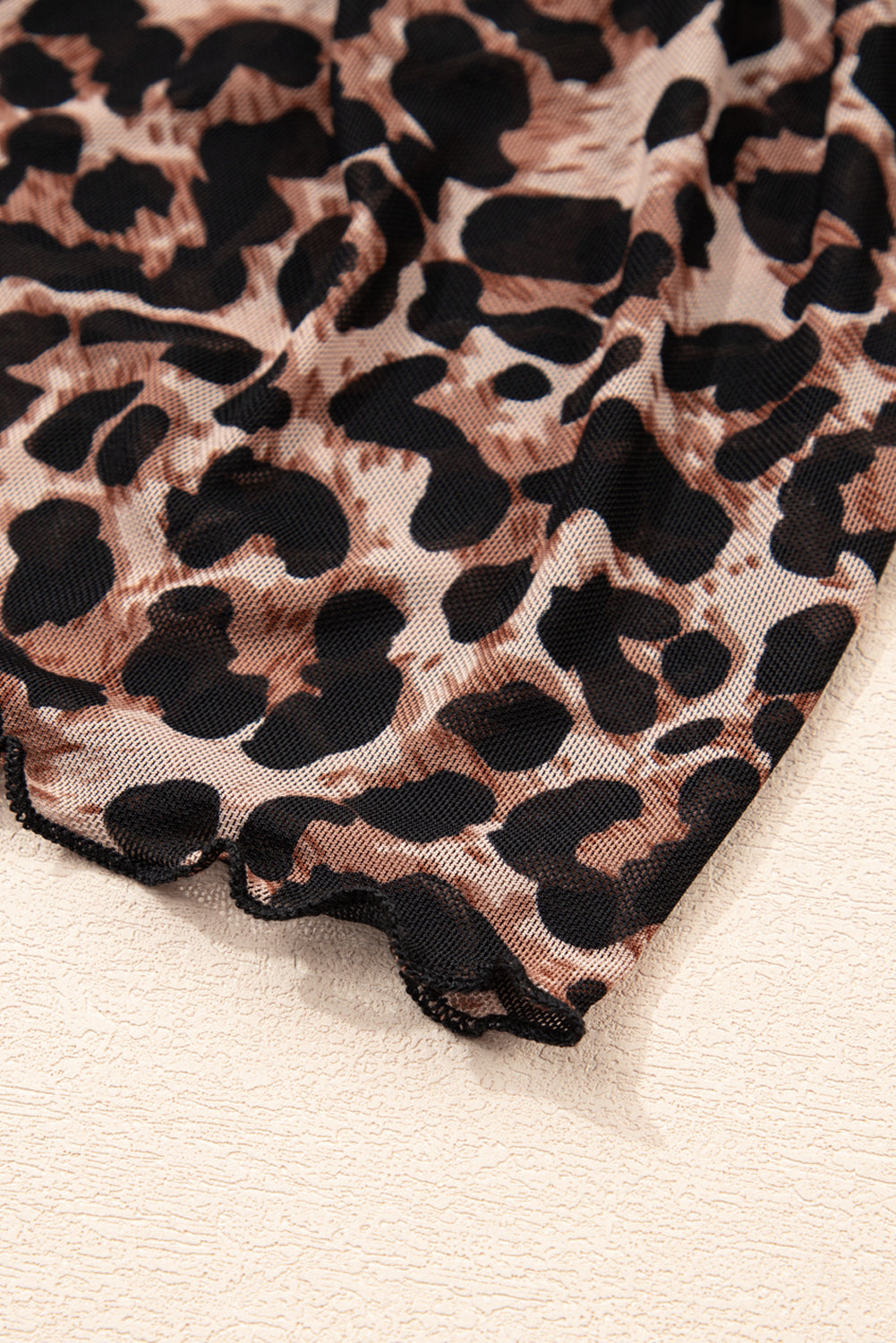 Brown Leopard Floral Reversible Ruffle Hem Maxi Skirt