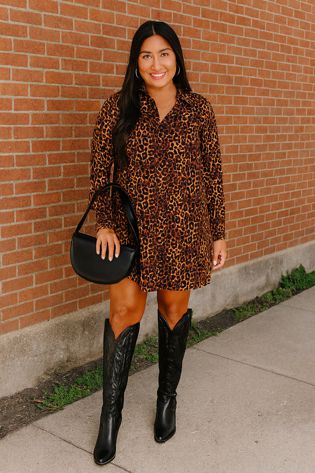 Wild Ambition Leopard Shirt Dress