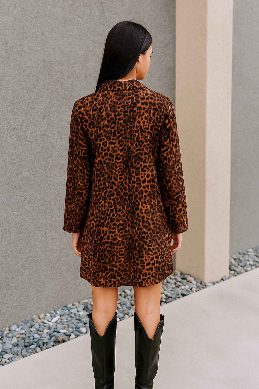 Wild Ambition Leopard Shirt Dress