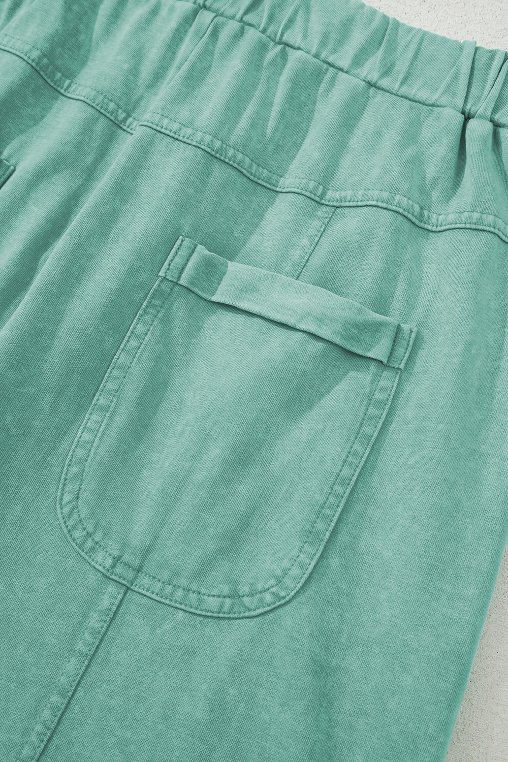 Bonbon Mineral Wash Exposed Seam Wide Leg Cargo Pants