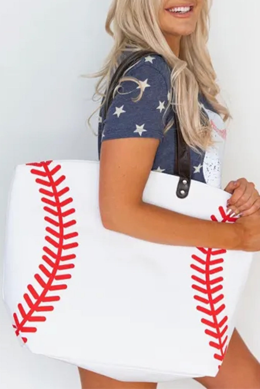 Chestnut Foootball Pattern Canvas Large Tote Bag