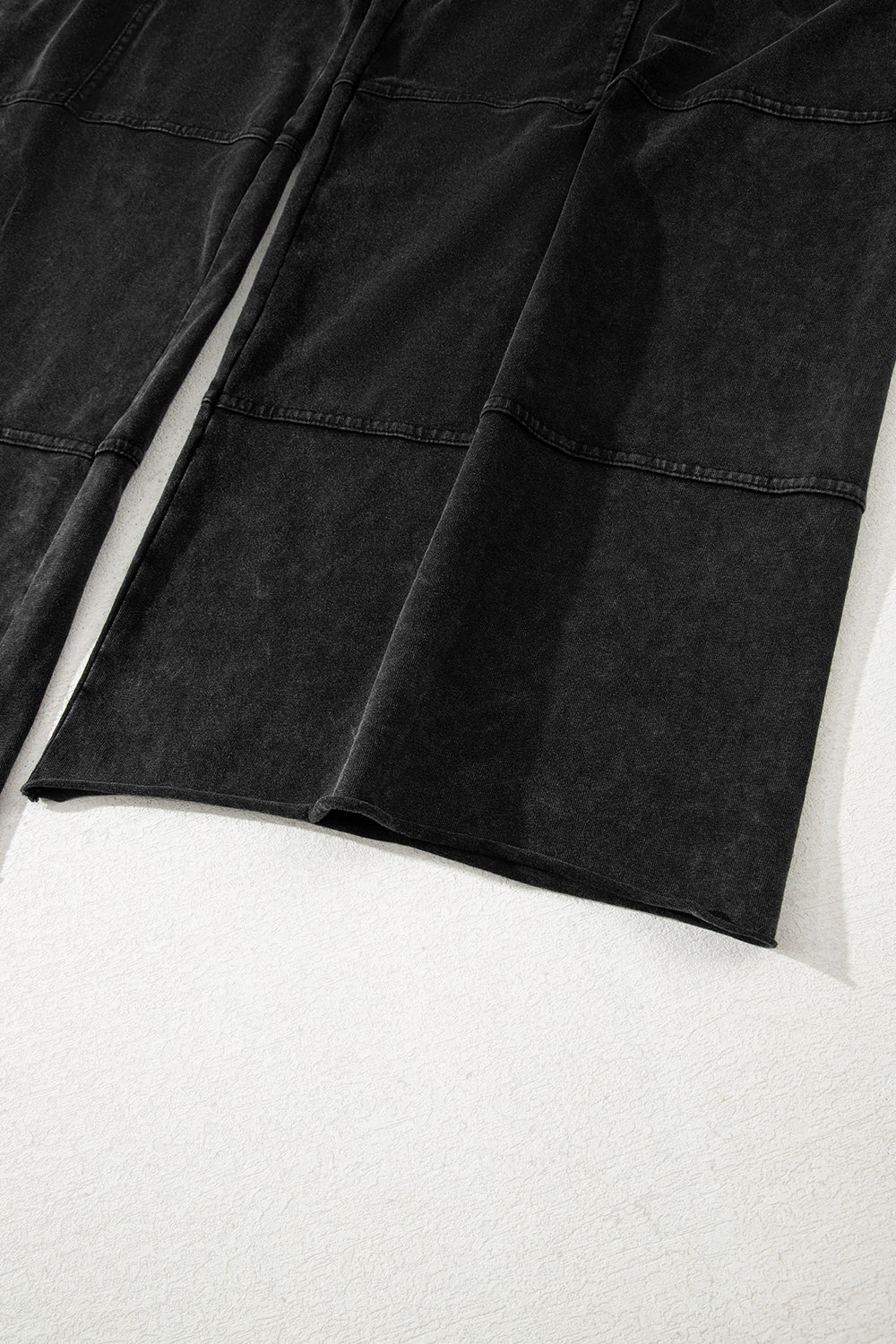 Bonbon Mineral Wash Exposed Seam Wide Leg Cargo Pants