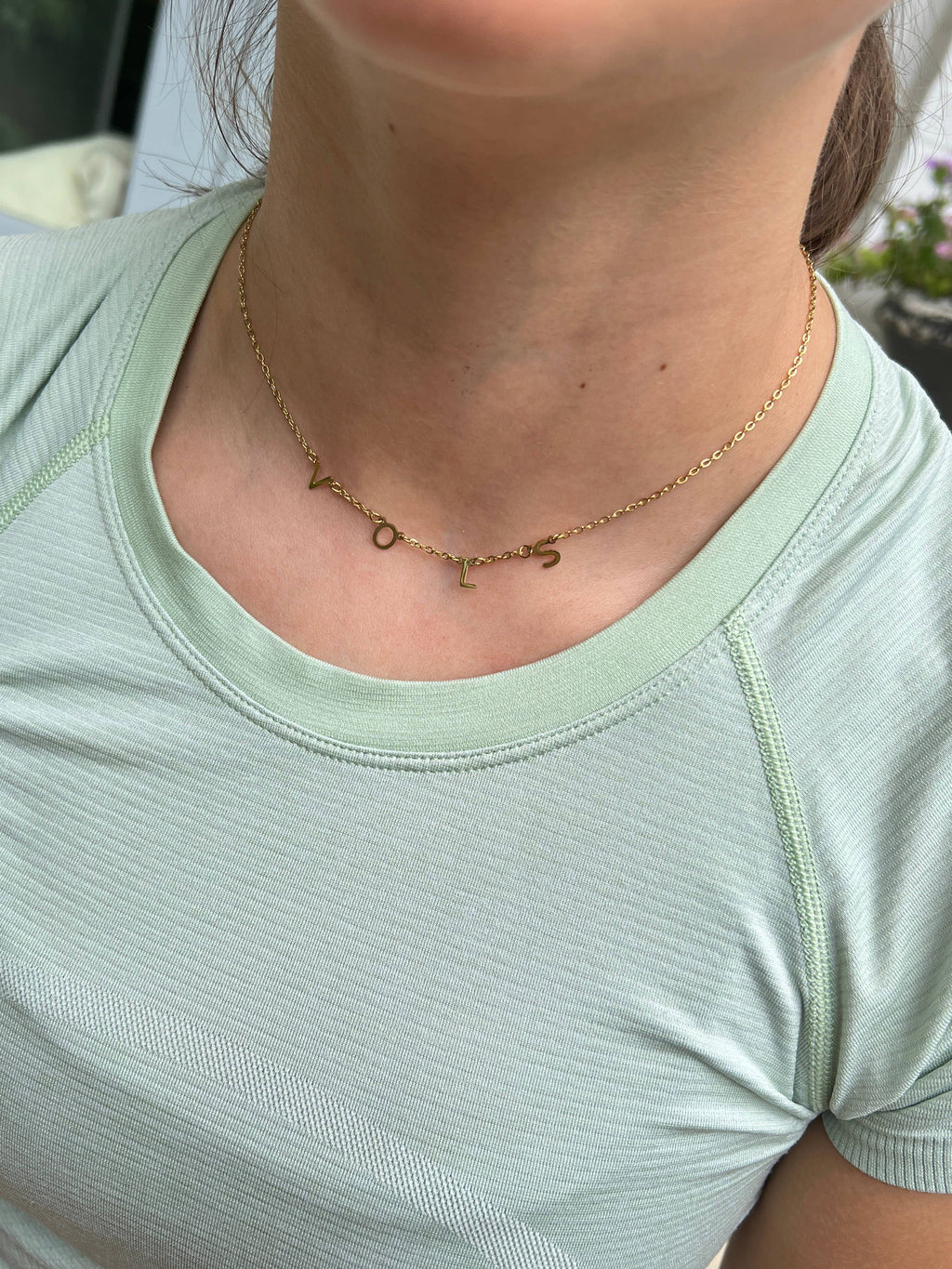 VOLS Charm Necklace Gold VOLS Dangle Layer Necklace 