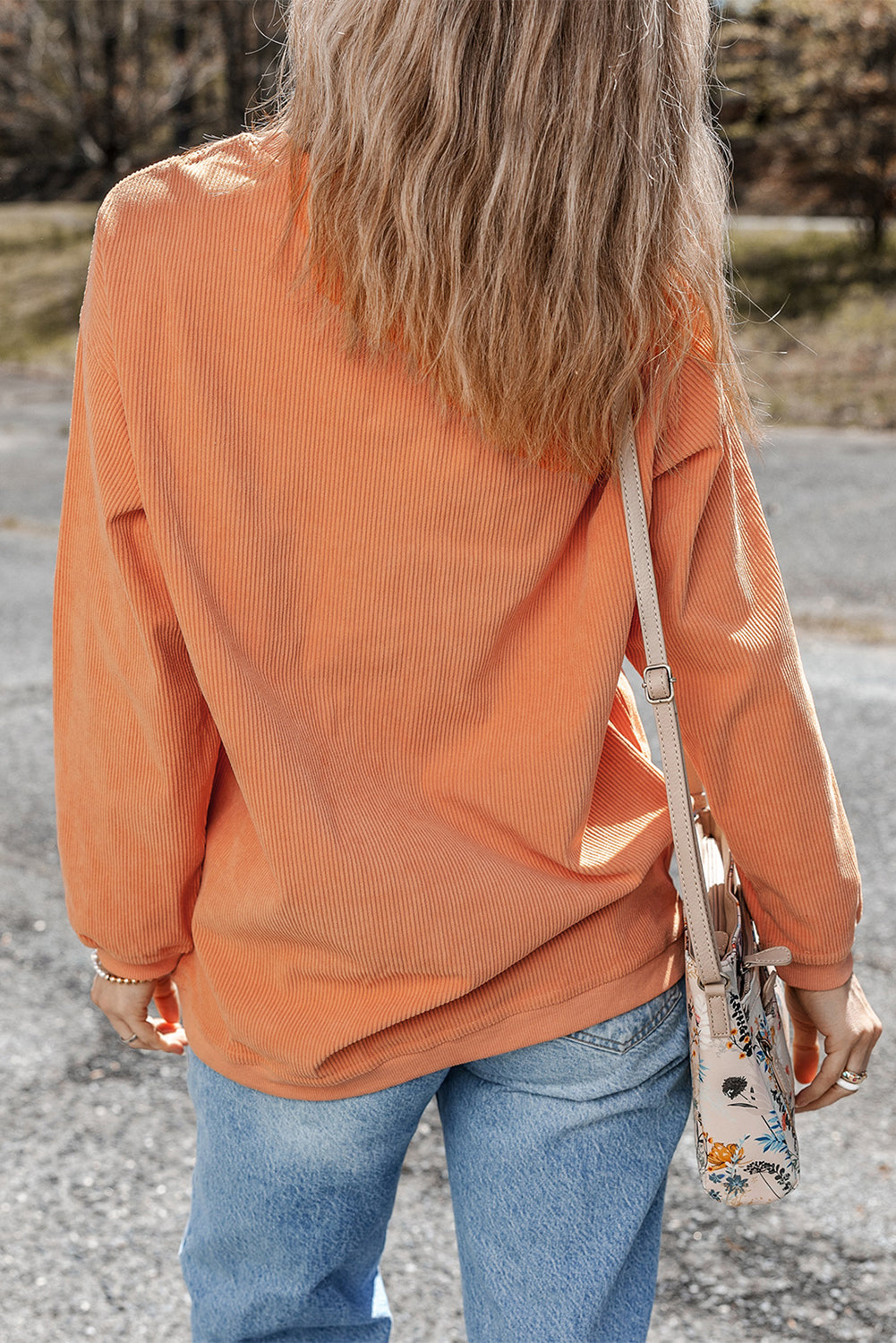 Orange Vols Ribbed Oversized Sweatshirt