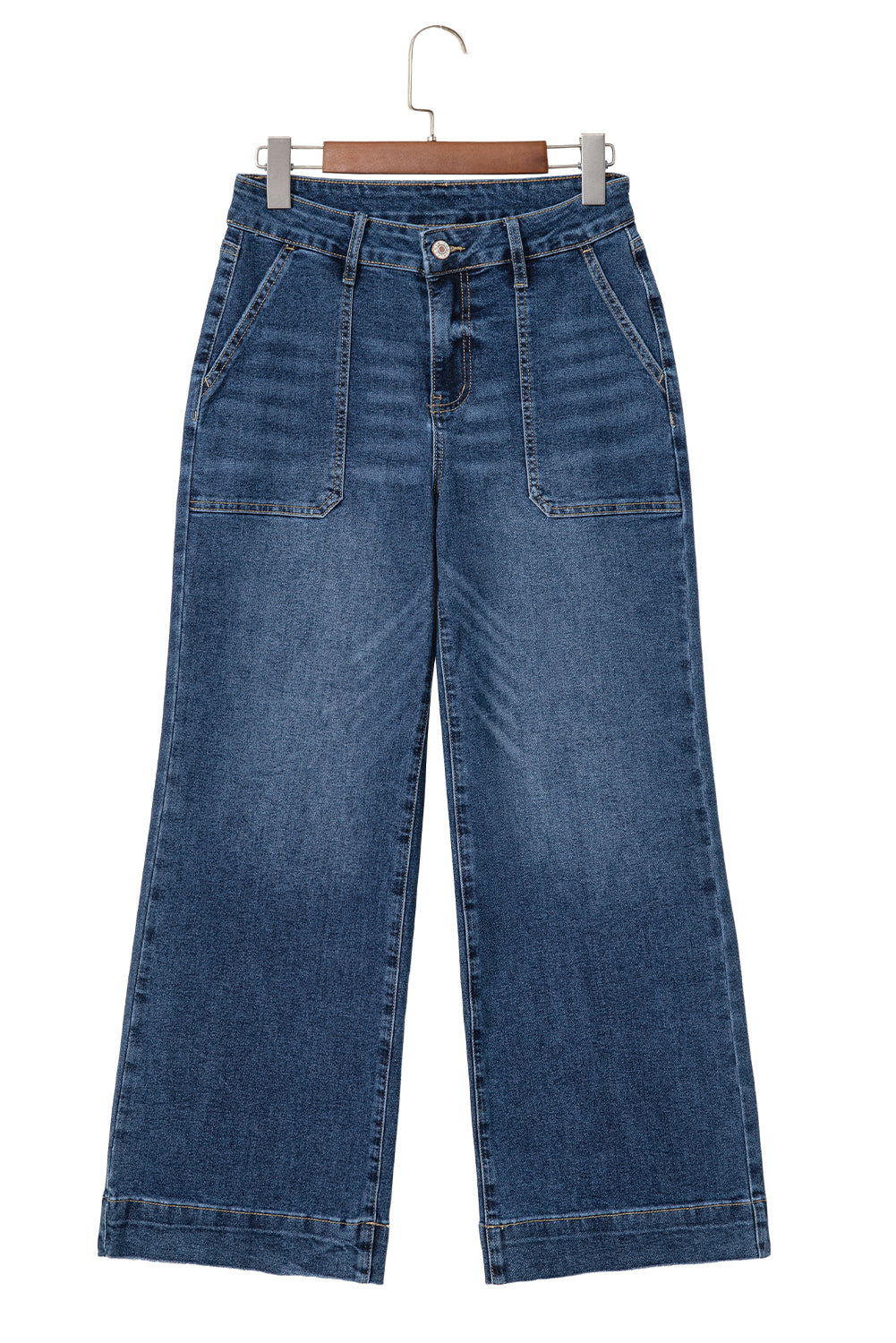 Breen Cropped High Rise Wide Leg Jeans
