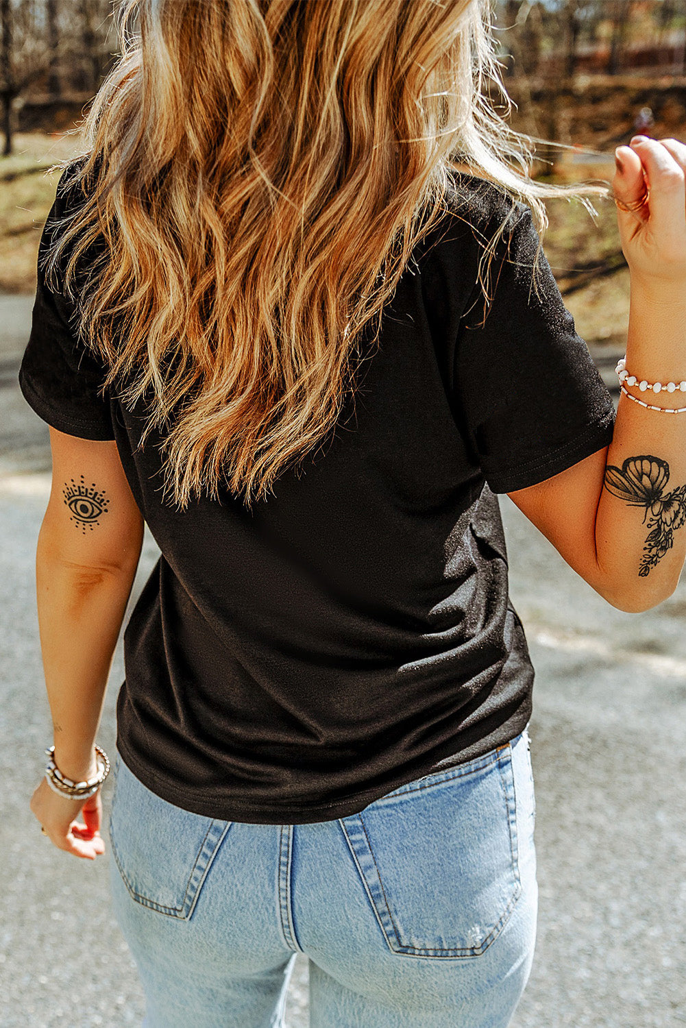 For The Love Of Football Sequin Heart Patched Graphic Tee