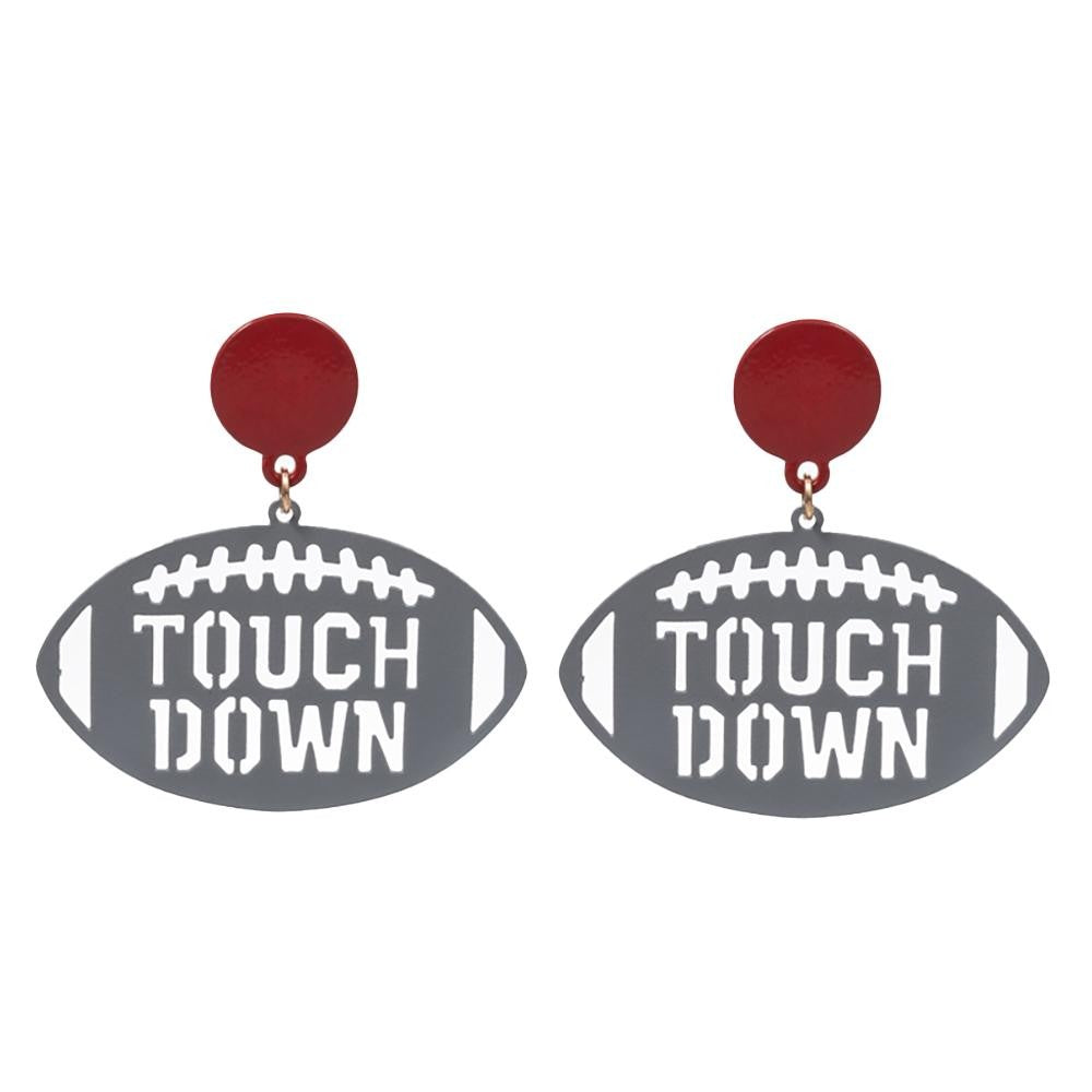 Touch Down Metal Earrings